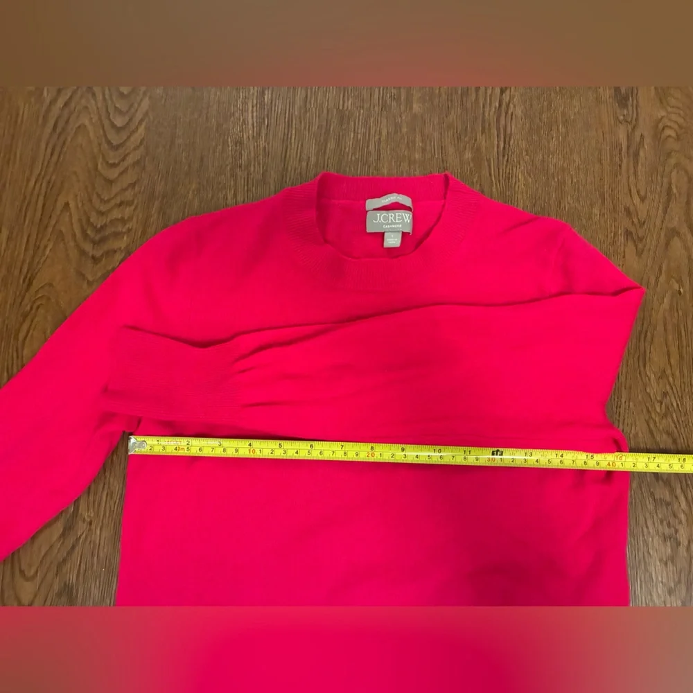 J. Crew Dark Pink Cashmere Classic-Fit Crewneck Sweater - Size S